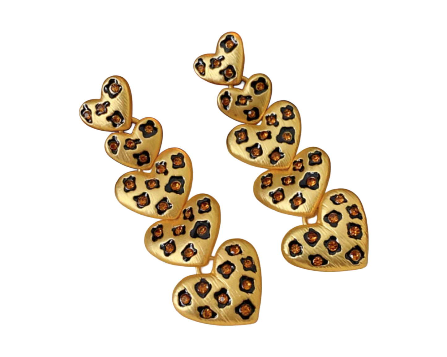 Safari Heart Drop Earrings