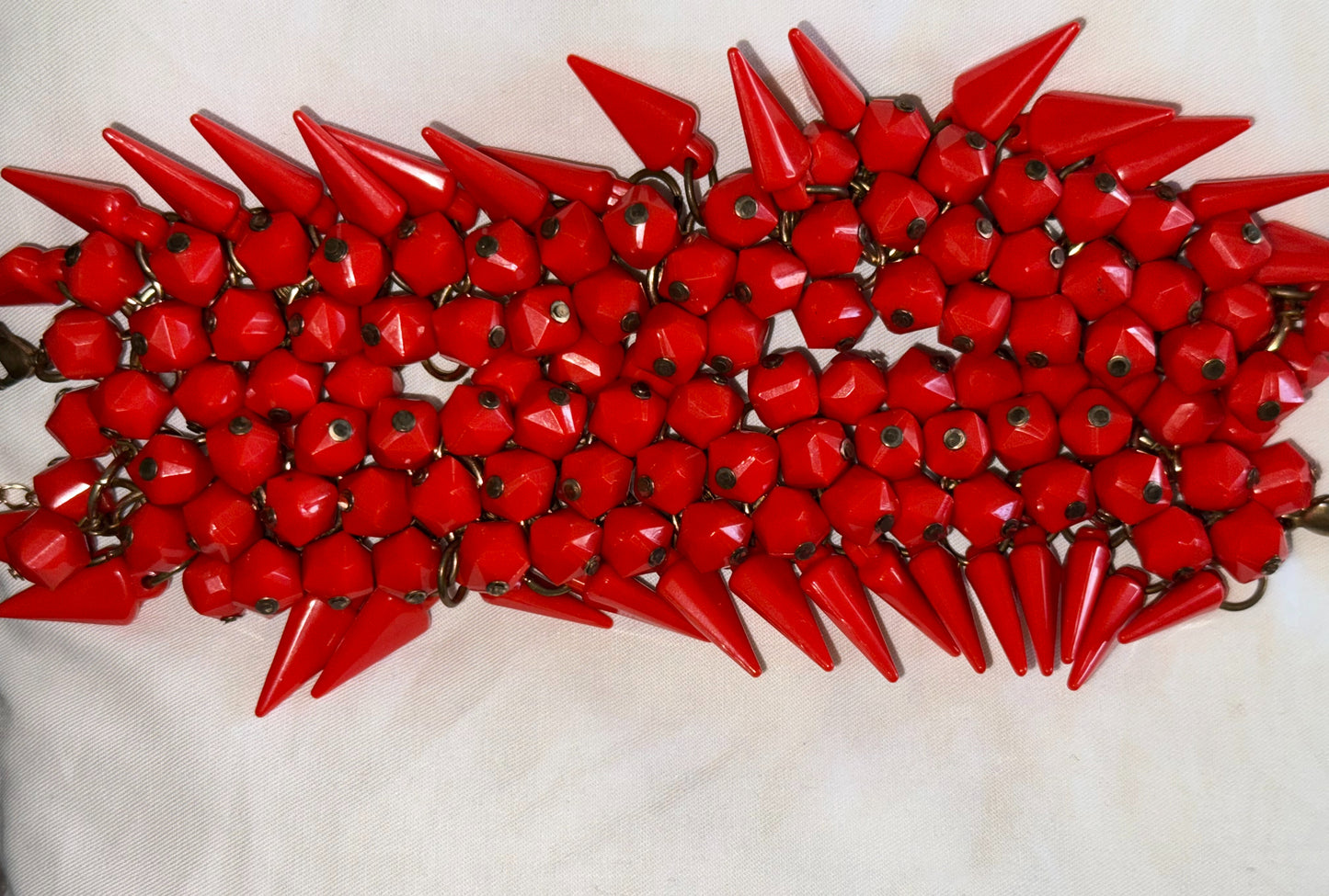 Orange 2pc Spike Junky Charm Bracelet