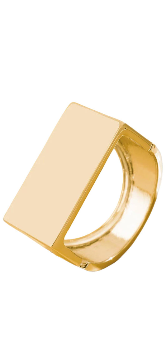 Bold Gold Rectangle Bangle