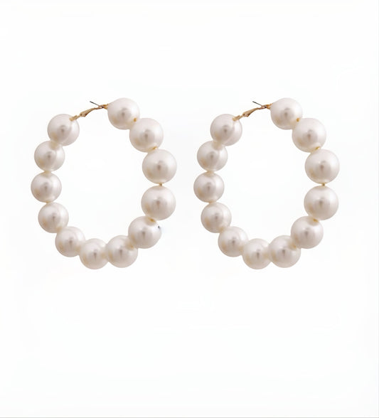 Over sized Peal Hoops