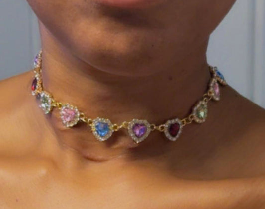 Heart Emerald Choker