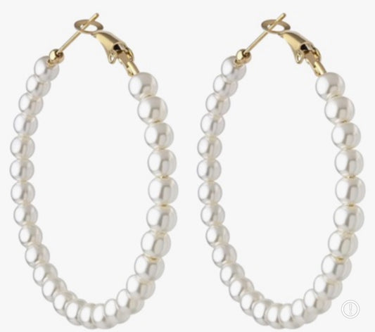 Mother of Pearl Hoops